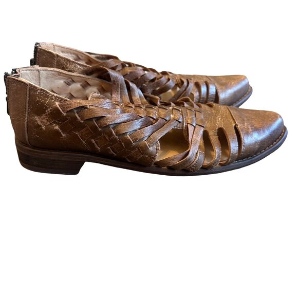 Bed Stu Las Cruces Distressed Leather Shoes Flat Genuine Luxury Size 9 Women's - Picture 11 of 16